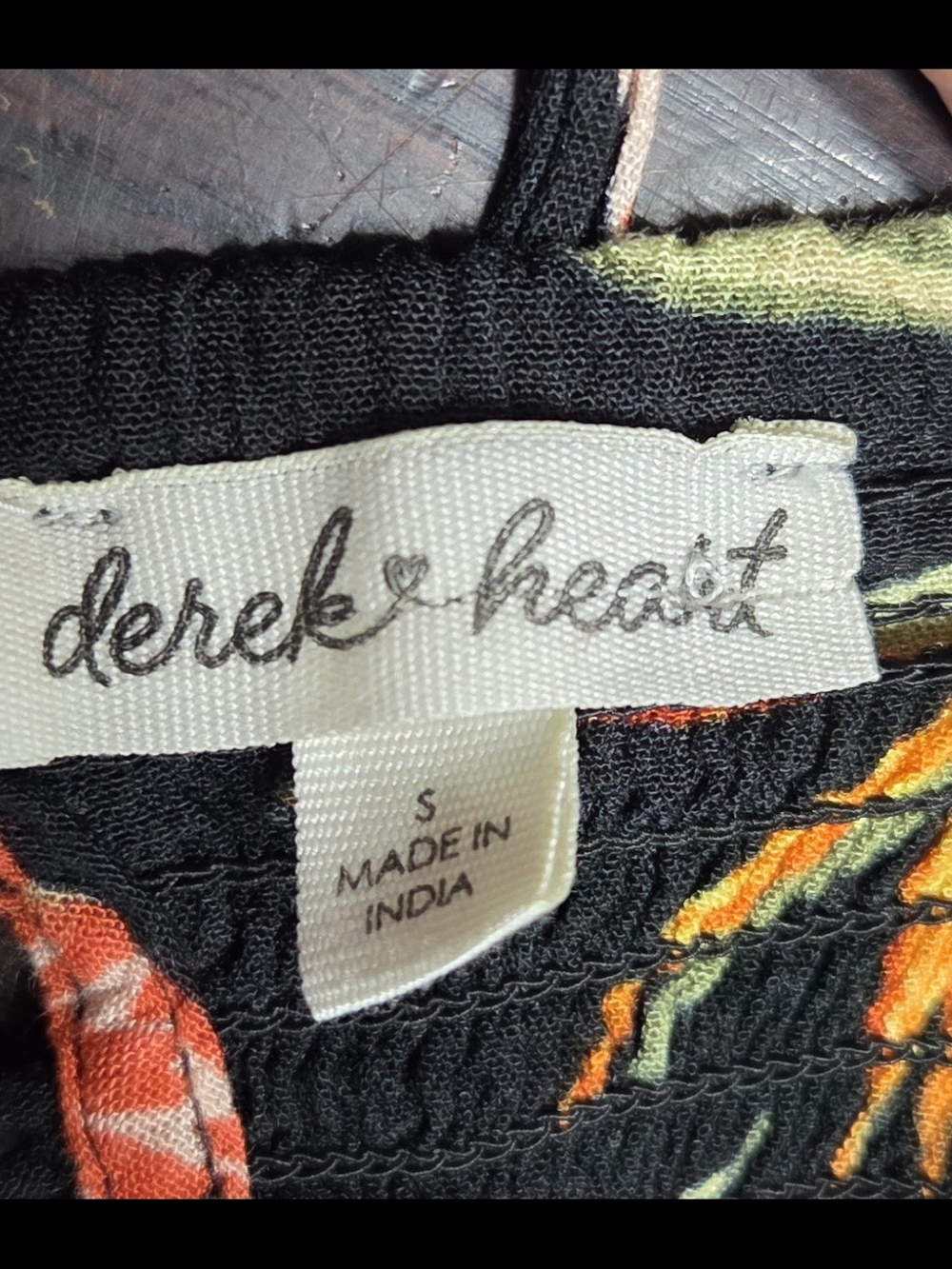 Derek Heart Tropical Floral Jumpsuit Black Orange Red Wide Leg Womans Small - Picture 9 of 10